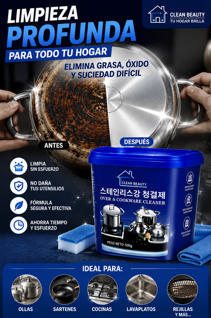 Pasta Azul Anti Grasa — Parrilla y Ollas Limpias para el 18