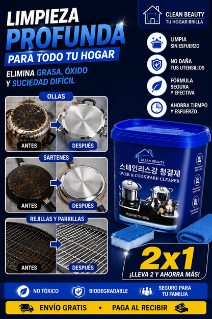 Pasta Azul Anti Grasa — Parrilla y Ollas Limpias para el 18