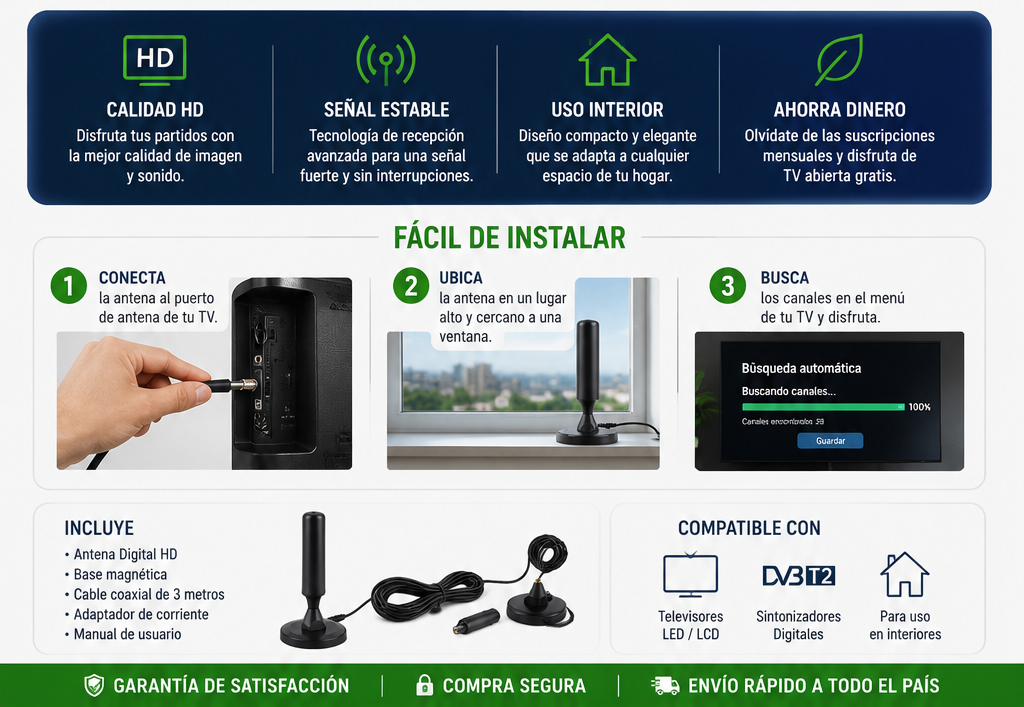 ANTENA TV DIGITAL HD HOTV 3011