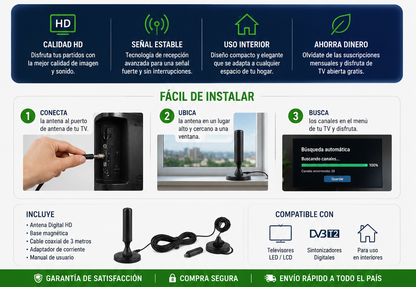 ANTENA TV DIGITAL HD HOTV 3011