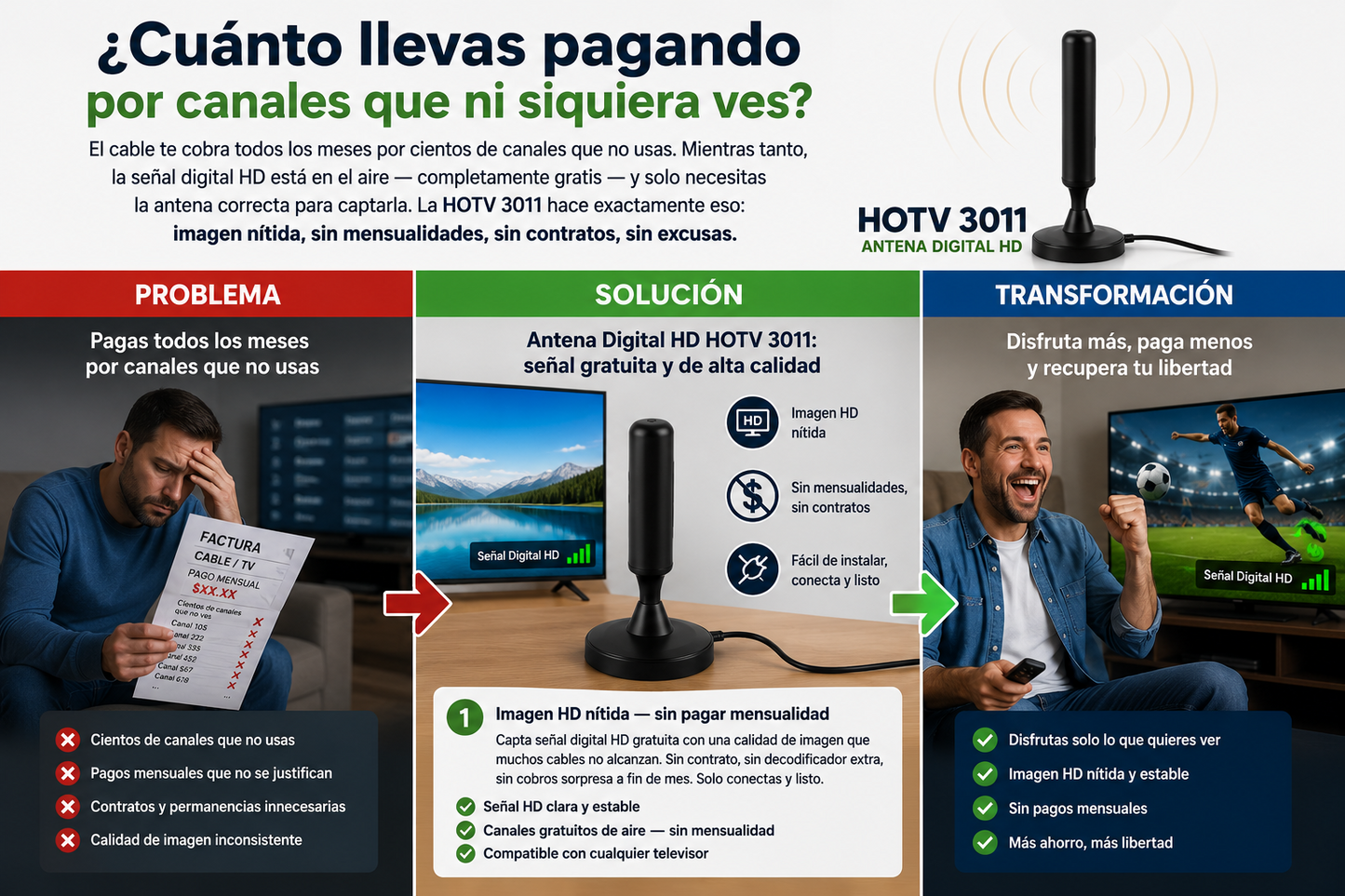 ANTENA TV DIGITAL HD HOTV 3011