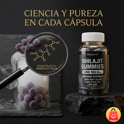 AlphaShilajit Gomitas — Recupera Tu Energía y Rendimiento Masculino