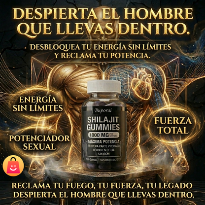 AlphaShilajit Gomitas — Recupera Tu Energía y Rendimiento Masculino